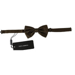 Dolce & Gabbana Elegant Brown Polka Dot Silk Bow Tie Bow Tie Dolce & Gabbana Black