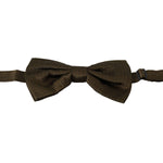 Dolce & Gabbana Elegant Brown Polka Dot Silk Bow Tie Bow Tie Dolce & Gabbana Dark Slate Gray