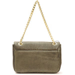 Pompei Donatella Black Leather Women Crossbody Bag A1042SERENA_OroGold