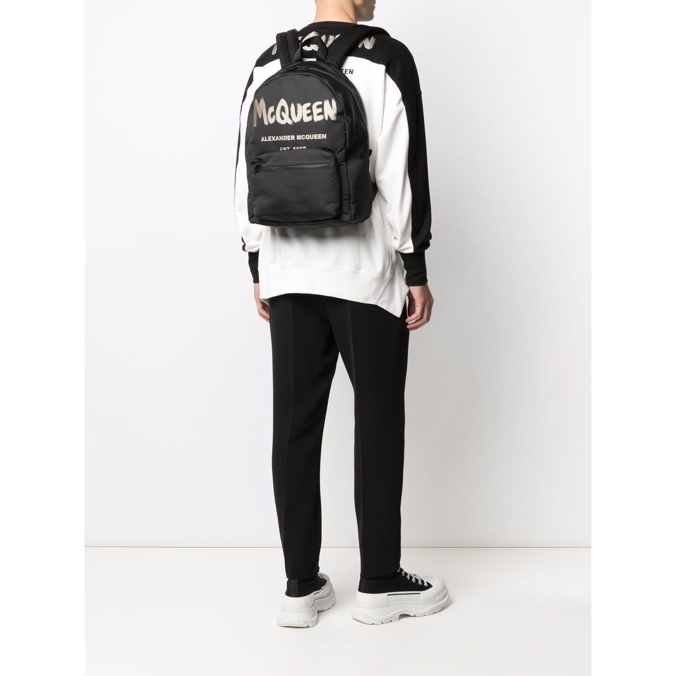 Alexander McQueen Graffiti Metropolitan Backpack Backpacks