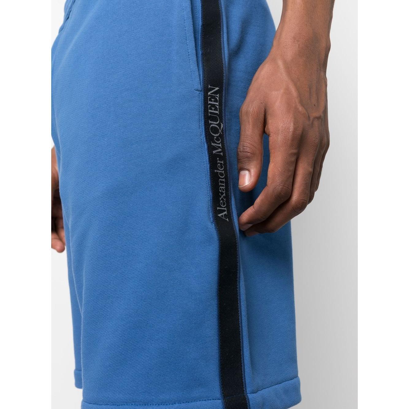 Alexander McQueen logo-tape jersey shorts 642668QUX750923