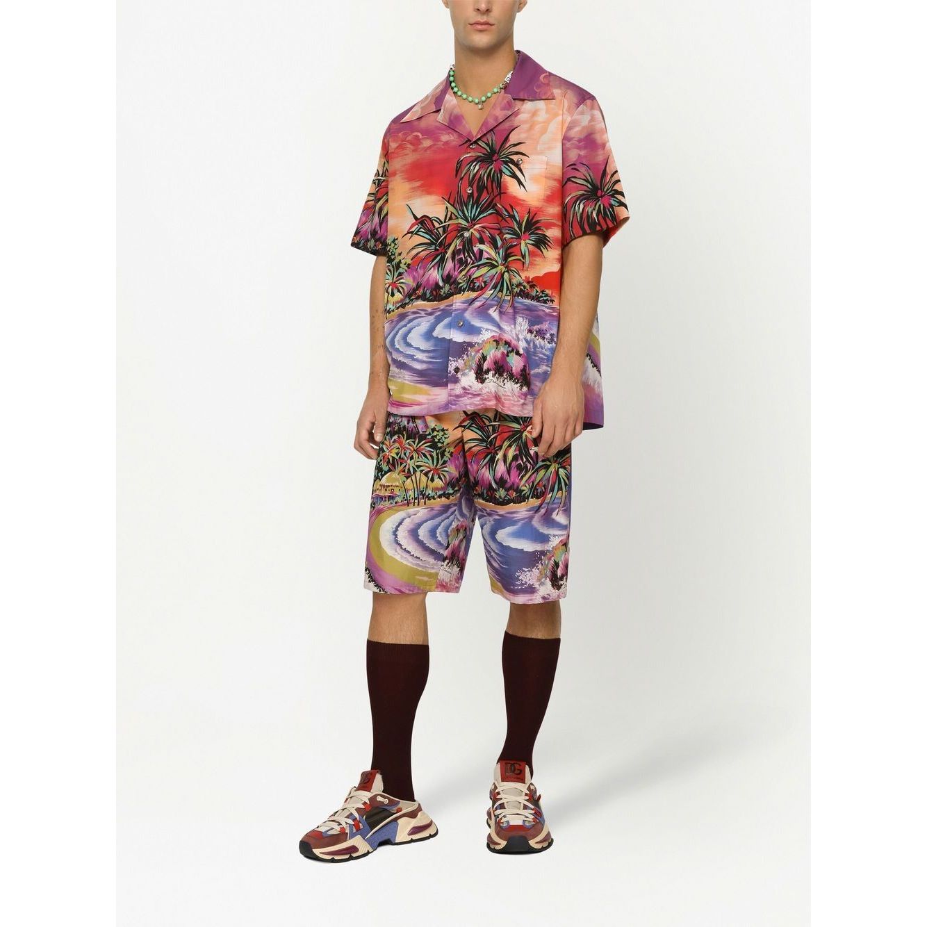 Dolce & Gabbana graphic-print bermuda shorts Short trousers