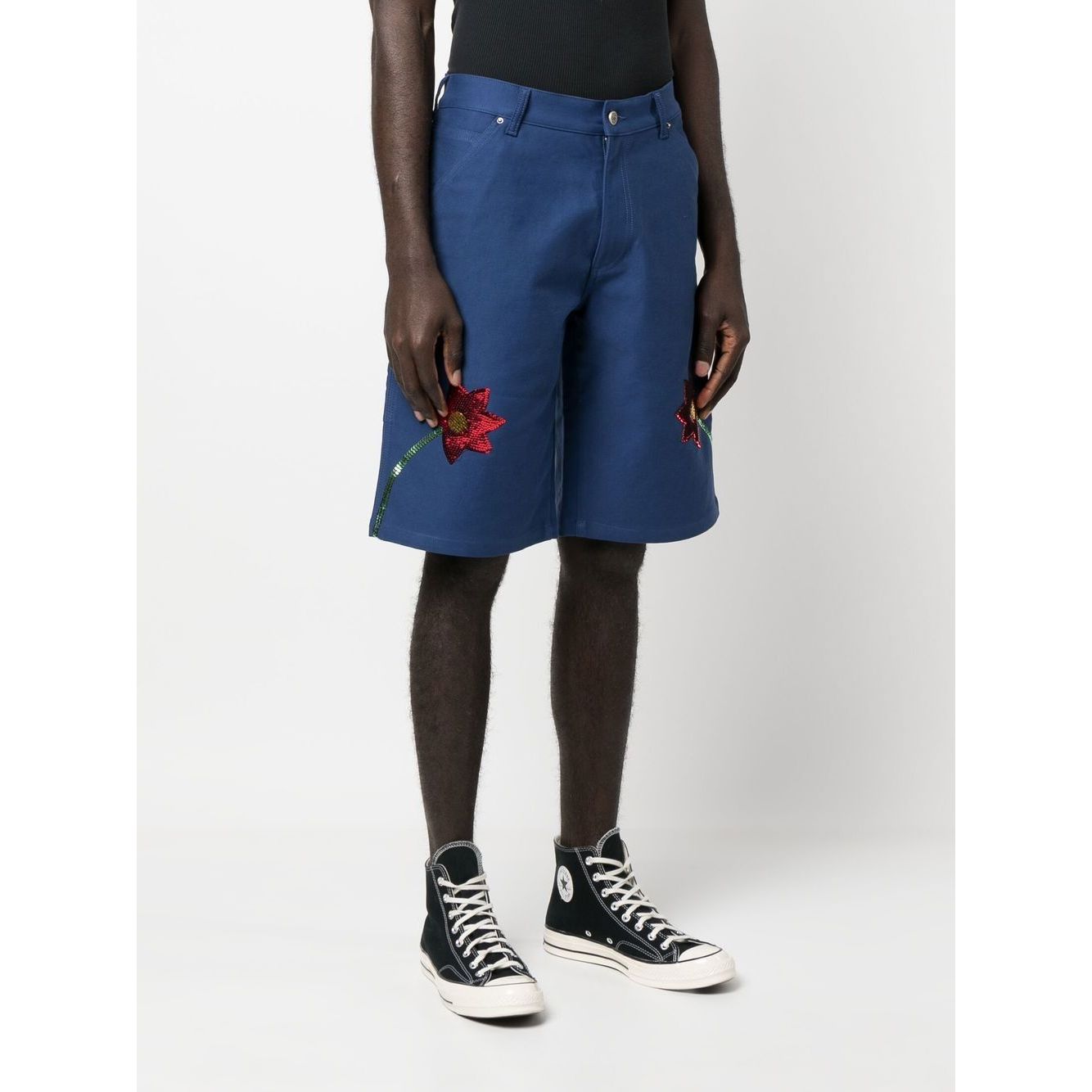 SKY HIGH FARM WORKWEAR Shorts Blue Short trousers