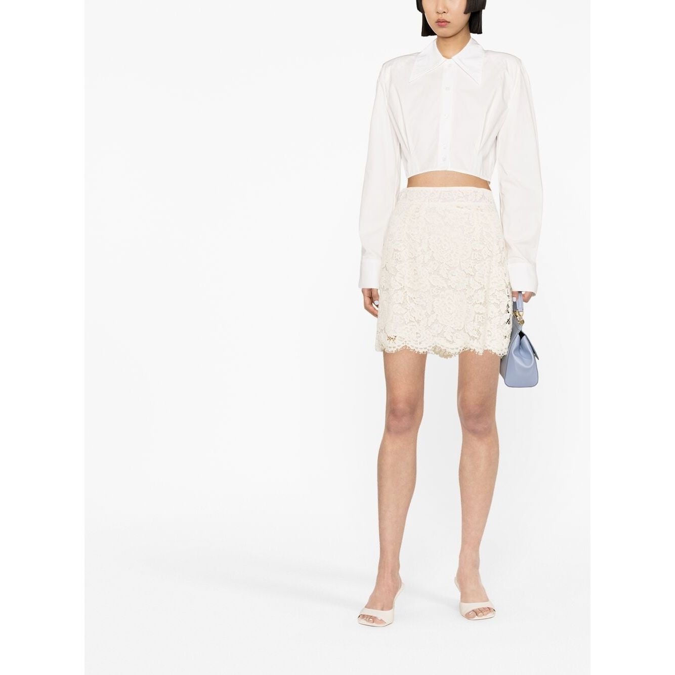 Dolce & Gabbana floral-lace miniskirt F4B7LTFLRE1W0001
