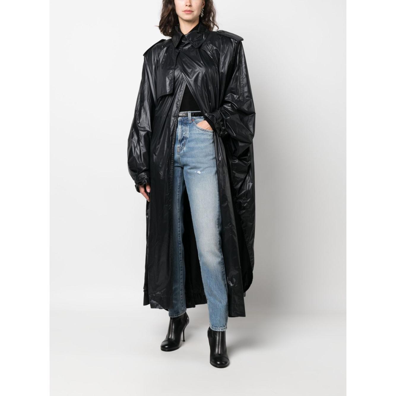 Saint Laurent shoulder-pad Oversized Trench Coat Jackets