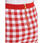 Balmain Gingham fine-knit miniskirt CF1LB292KF51MEF