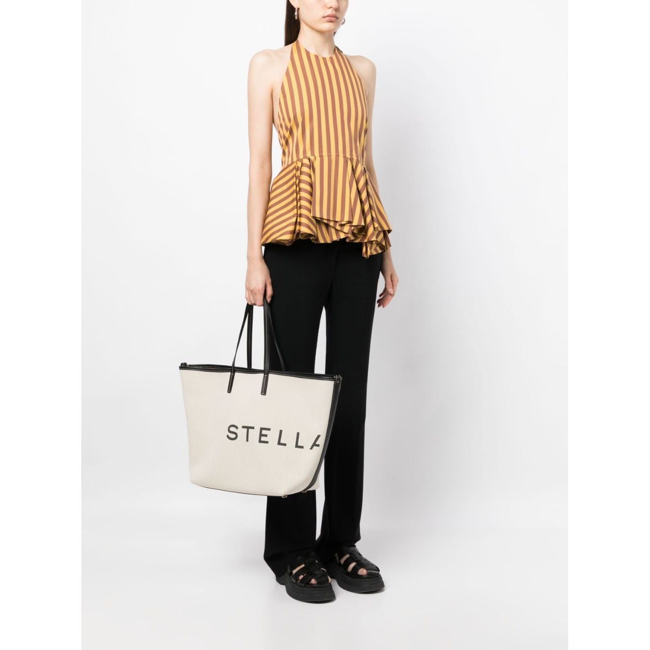 Stella McCartney Logo canvas tote bag 7B0048WP02219043