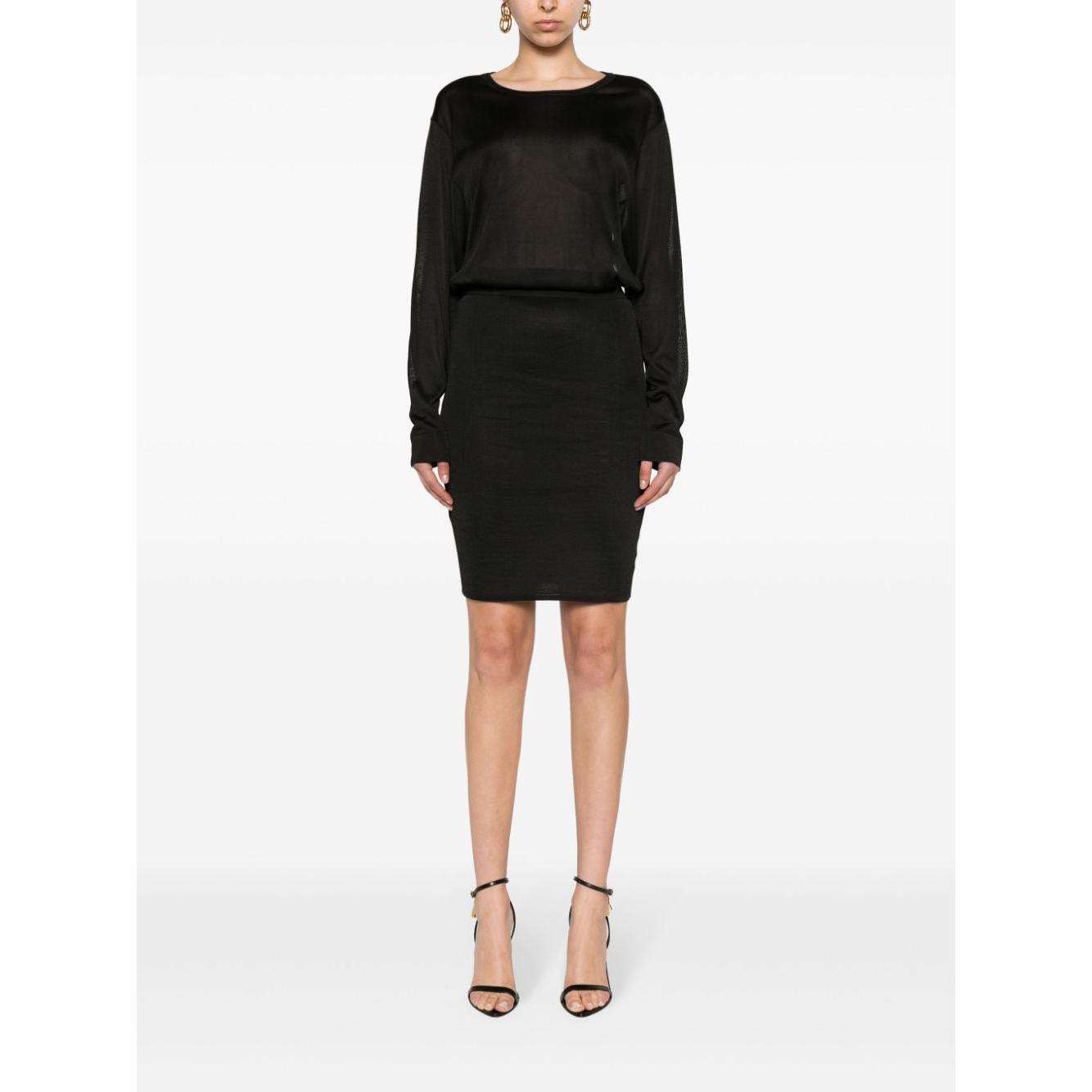 Saint Laurent open-back knitted dress 776019Y76LT1000