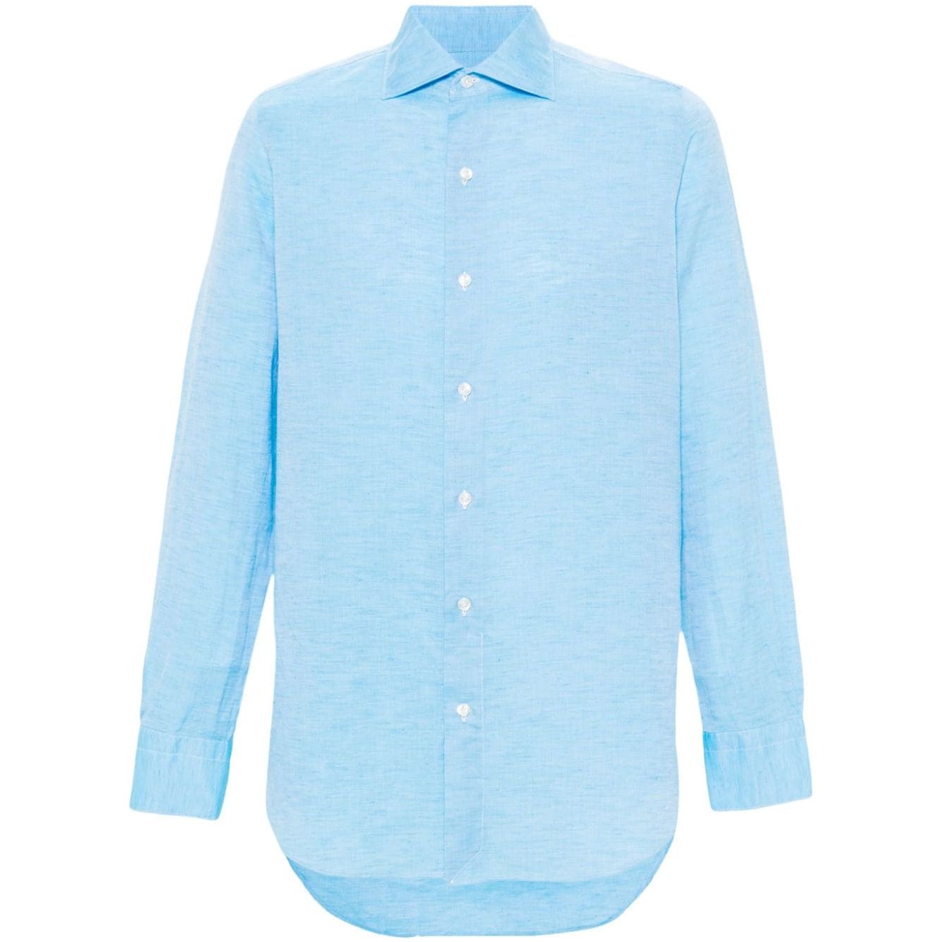 FINAMORE 1925 NAPOLI Shirts Clear Blue Shirts