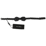 Dolce & Gabbana Black Polka Dots Mens Necktie Papillon 100% Silk Bow Tie FT3012