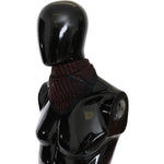 Costume National Elegant Silk Scarf Bandana Hat in Black Orange Silk Scarves Costume National Black