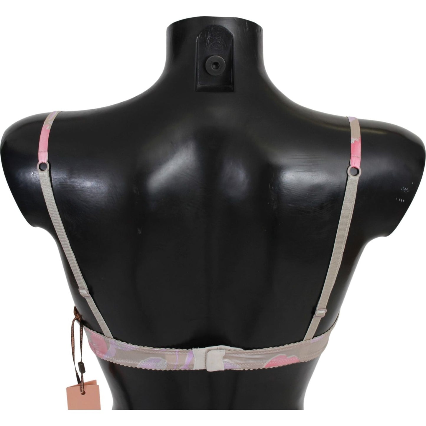 Ermanno Scervino Chic Pink Lace Silk Blend Push Up Bra Ermanno Scervino Dark Slate Gray