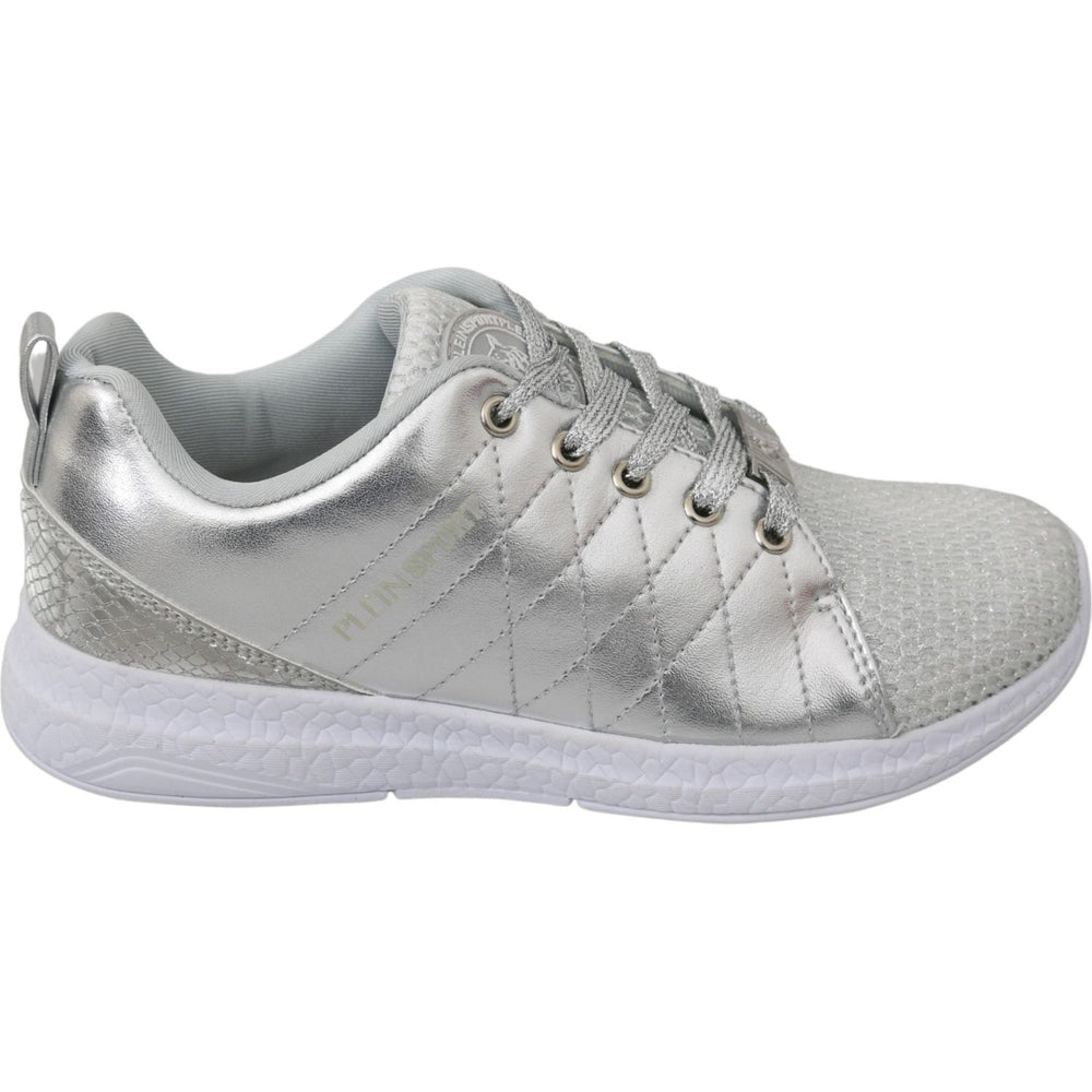Philipp Plein Sleek Silver Sneakers for Trendsetters WOMAN SNEAKERS Philipp Plein Gray