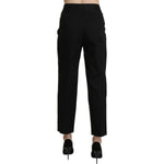 BENCIVENGA Elegant High Waist Cropped Pants Jeans & Pants BENCIVENGA Black