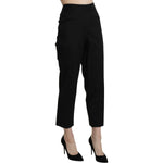 BENCIVENGA Elegant High Waist Cropped Pants Jeans & Pants BENCIVENGA Black