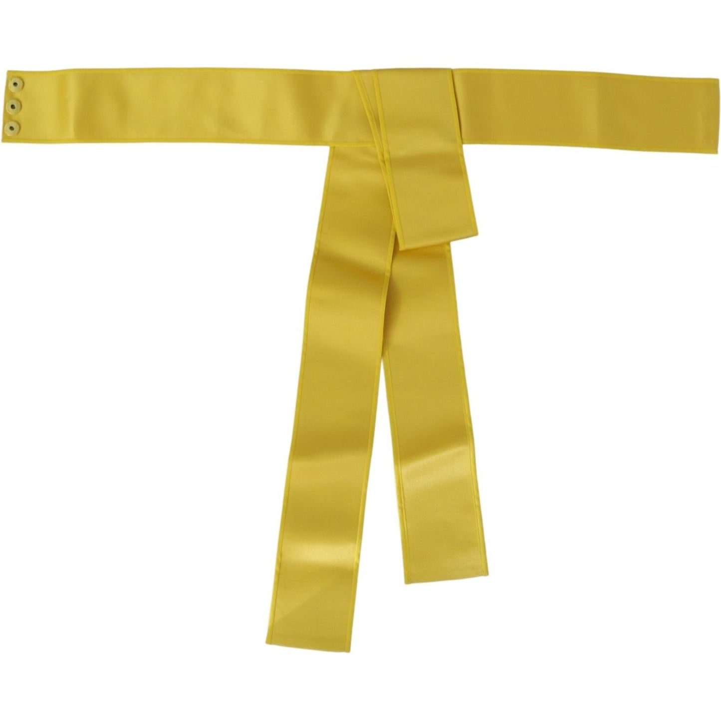 Dolce & Gabbana Chic Silk Yellow Women's Elegant Belt Belt Dolce & Gabbana Goldenrod