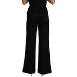 Dolce & Gabbana Elegant Cashmere Wide Leg Trousers Jeans & Pants Dolce & Gabbana Black