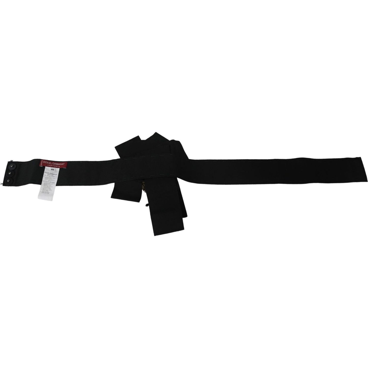 Dolce & Gabbana Elegant Black Crystal Waist Belt Dolce & Gabbana Black