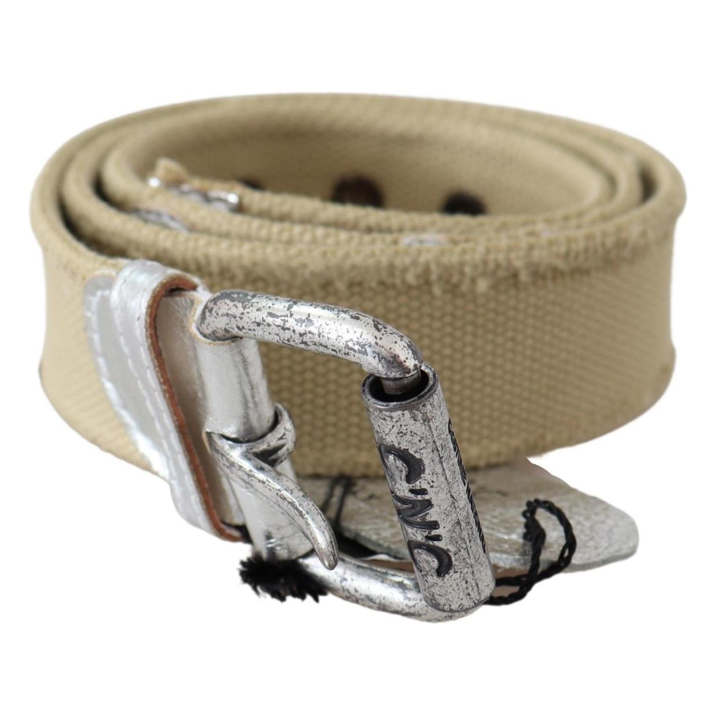 Costume National Elegant Beige Cotton Fashion Belt Belt Costume National Rosy Brown