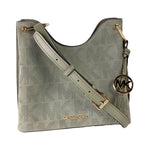 Michael Kors Joan Large Perforated Suede Leather Slouchy Messenger Handbag (Army Green) 503744