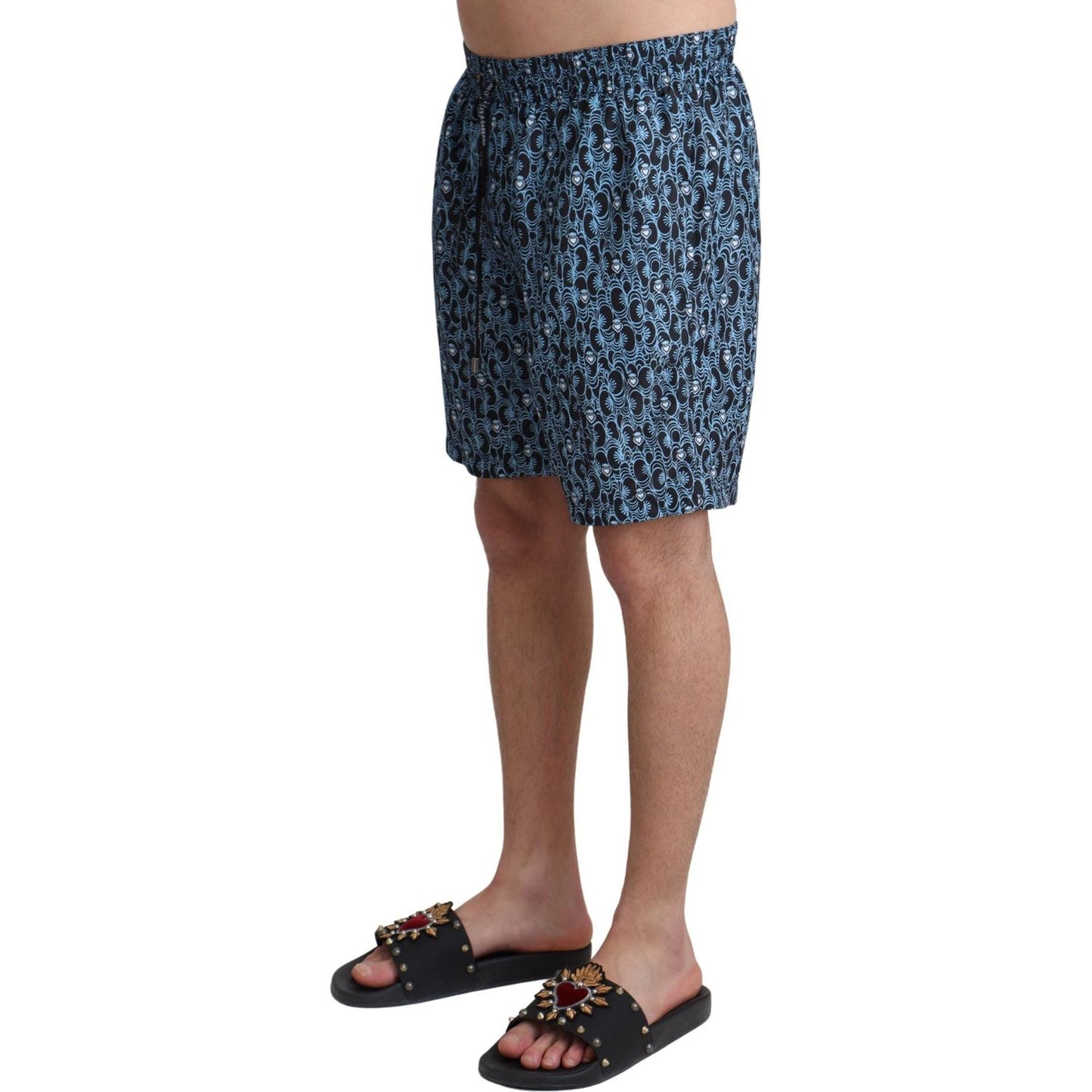 Dolce & Gabbana Chic Blue Drawstring Swim Trunks Dolce & Gabbana Dark Slate Gray