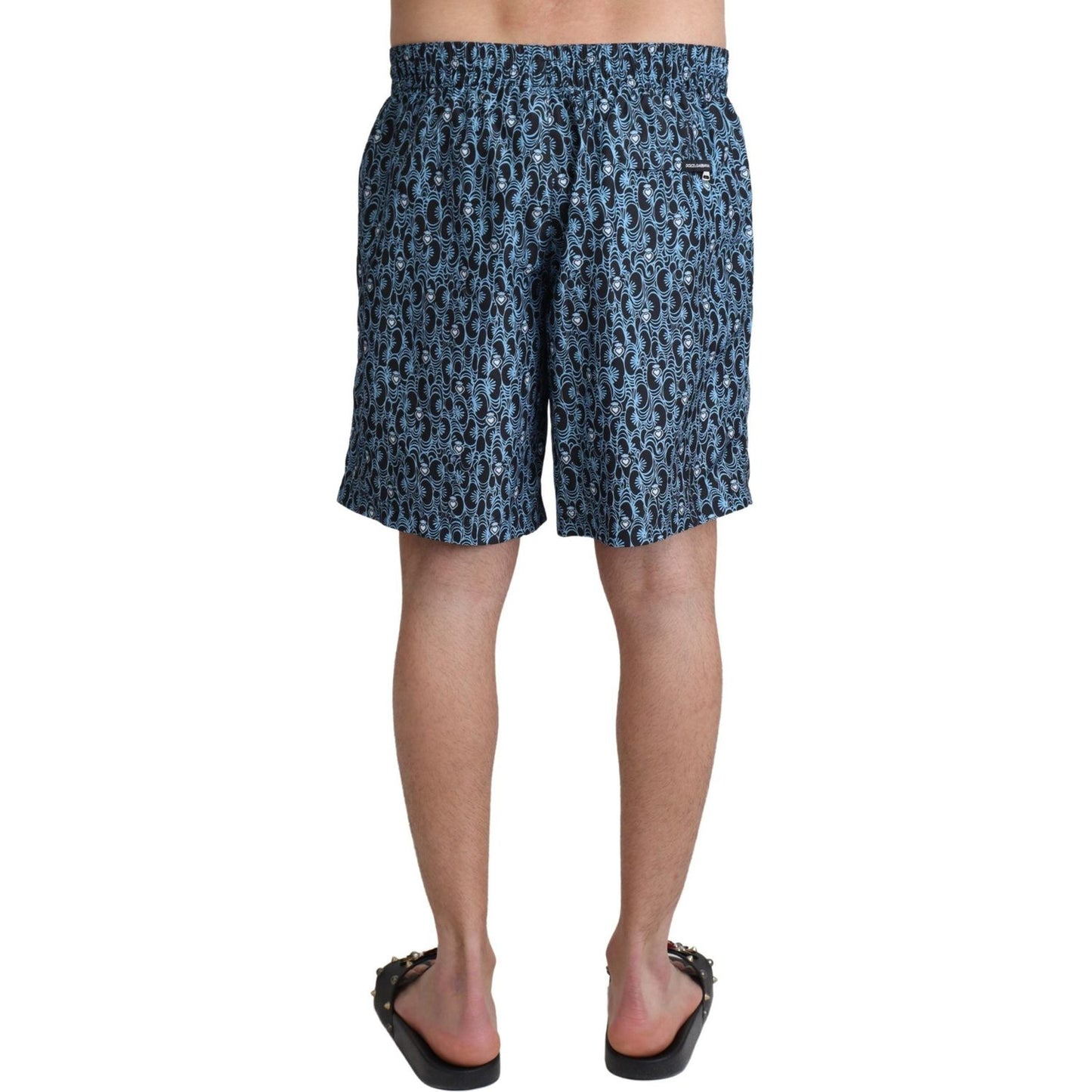 Dolce & Gabbana Chic Blue Drawstring Swim Trunks Dolce & Gabbana Dark Slate Gray