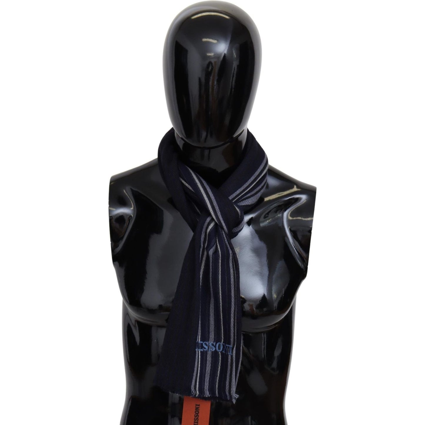Missoni Chic Multicolor Wool Silk Striped Scarf Missoni Black