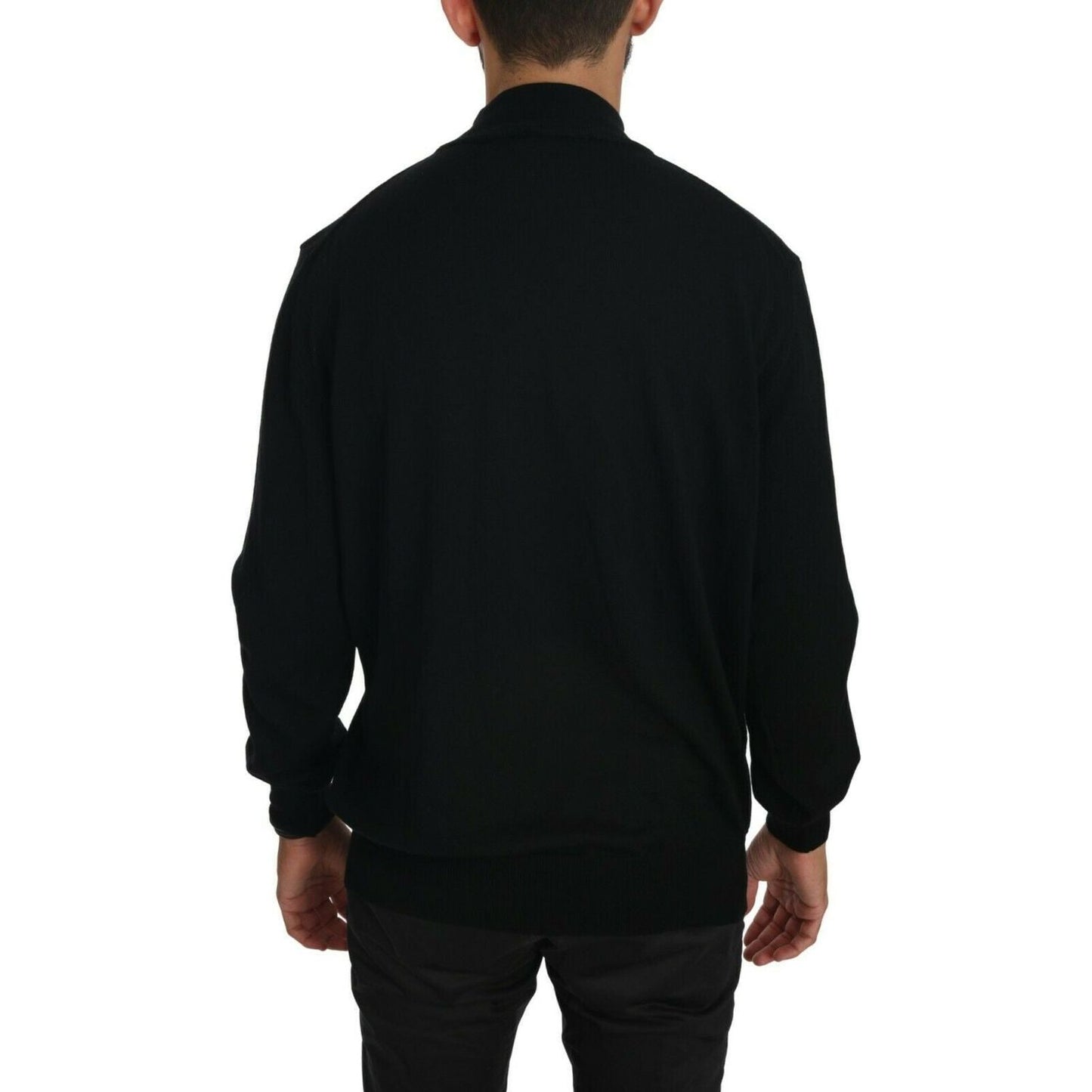 MILA SCHÖN Elegant Black Virgin Wool Pullover Sweater MILA SCHÖN Black