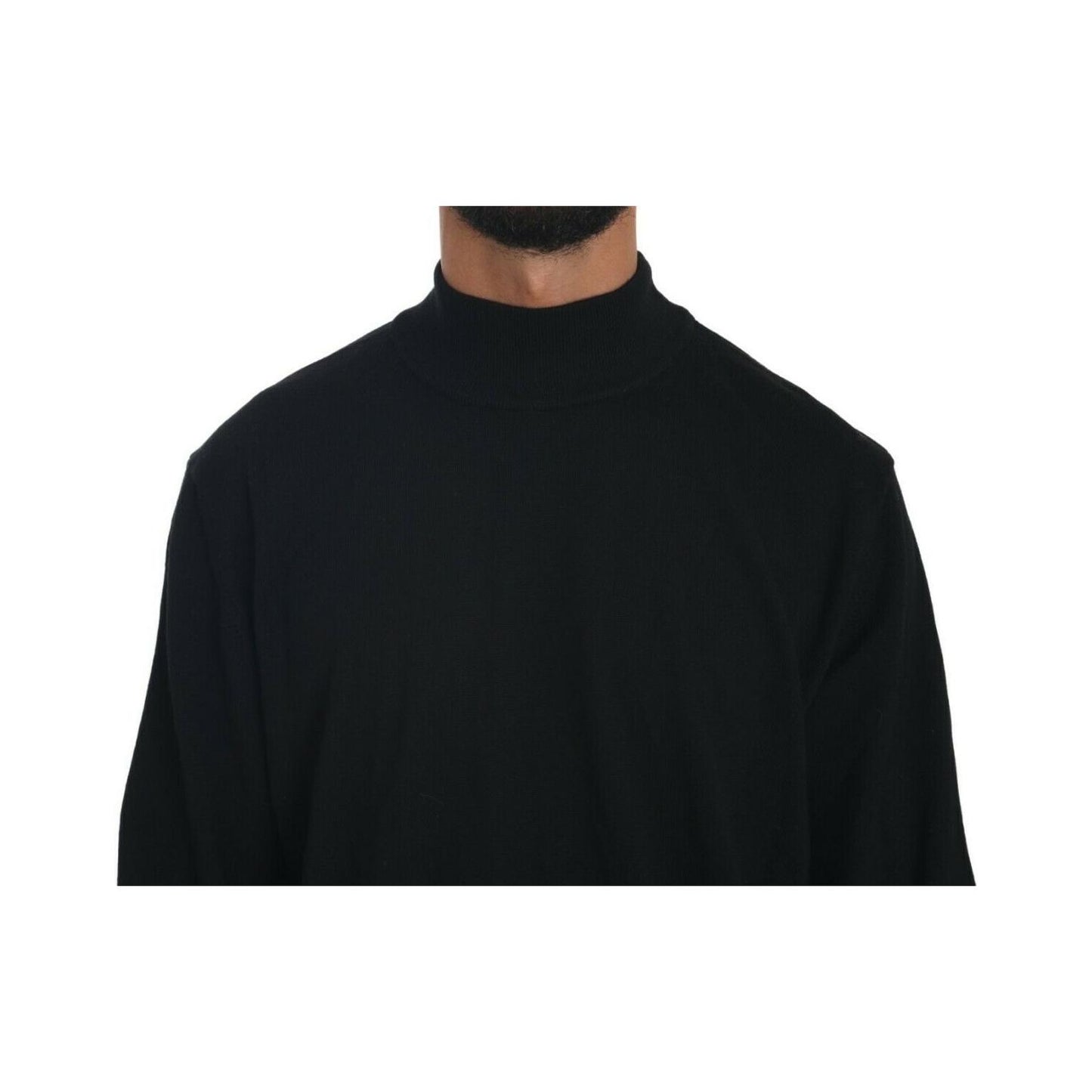 MILA SCHÖN Elegant Black Virgin Wool Pullover Sweater MILA SCHÖN Black