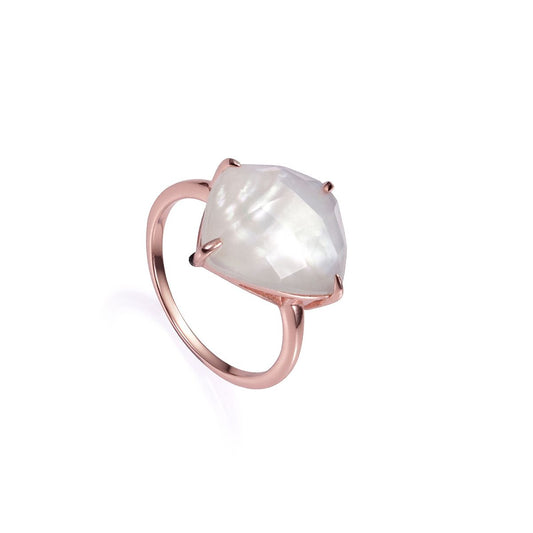 VICEROY JEWELS Mod. 15110A012-40 lady's ring in silver with quartz analog movement, mineral dial, and calendar function.