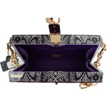Dolce & Gabbana Gray Fashion Devotion Clutch Plexi SICILY BOX Purse VAS12478