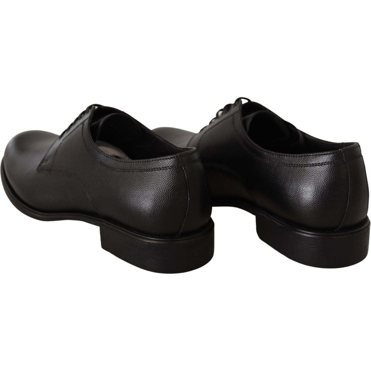 Dolce & Gabbana Elegant Black Leather Derby Shoes Dolce & Gabbana Black