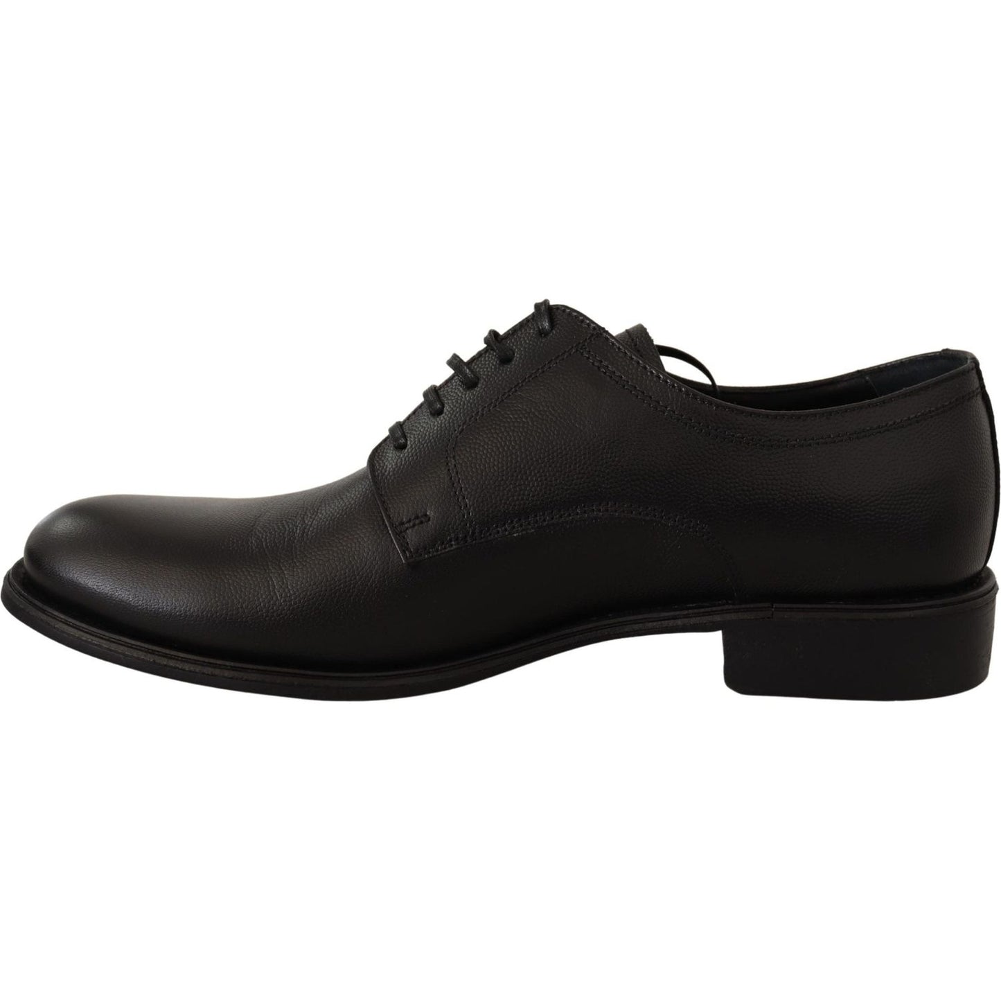Dolce & Gabbana Elegant Black Leather Derby Shoes Dolce & Gabbana Black