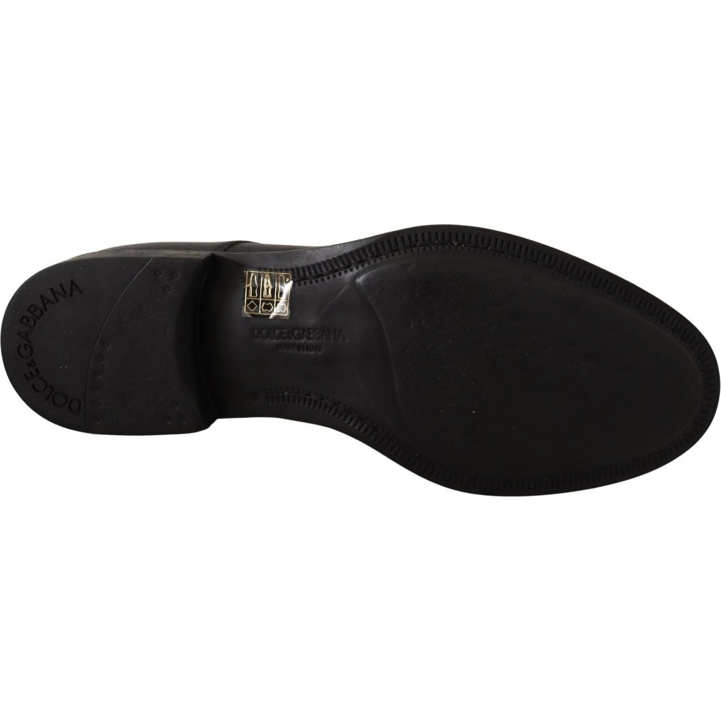 Dolce & Gabbana Elegant Black Leather Derby Shoes Dolce & Gabbana Black