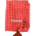 Missoni Luxurious Cashmere Checkered Scarf Missoni Tomato