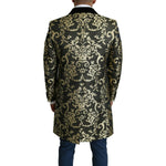 Dolce & Gabbana Black Gold Jacquard Long Coat SICILIA Jacket JKT2723- 46