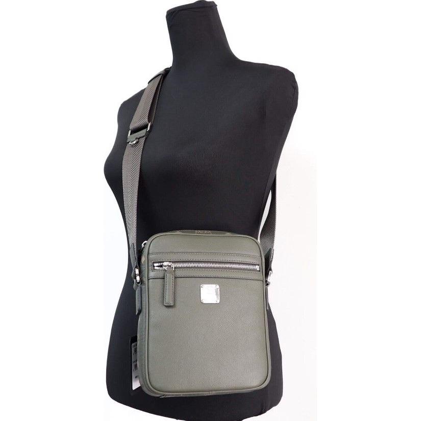 MCM Klassik Mini Sea Turtle Visetos Mixed Leather Multifunction Crossbody Bag Green 103176