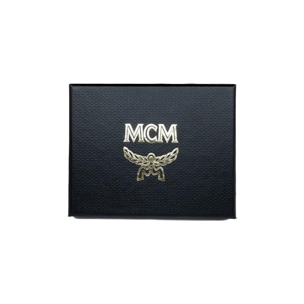 MCM Spectrum Diamond Mini Neon Yellow Visetos Leather Card Case Holder Wallet