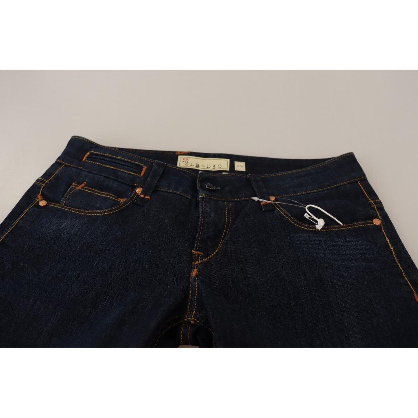 Acht Chic Low Waist Skinny Denim Jeans & Pants Acht Black