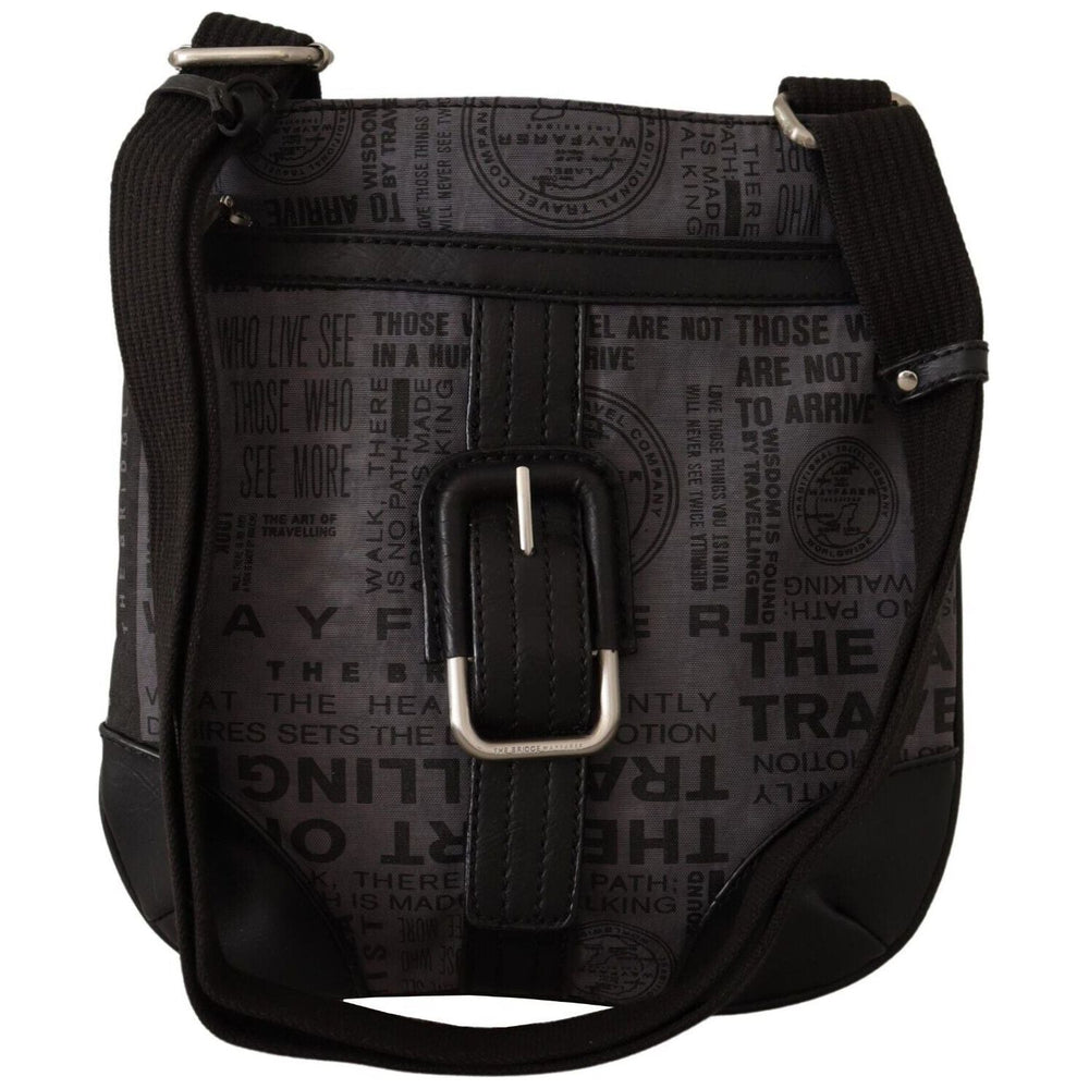 WAYFARER Gray Printed Logo Shoulder Crossbody Purse Bag VA8773