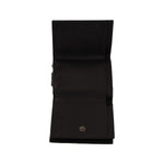 Dolce & Gabbana Black Leather Trifold Purse Belt Multi Kit Wallet VAS130144#