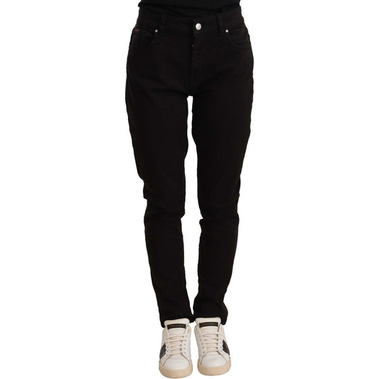Dolce & Gabbana Black Skinny Slim Denim Cotton Stretch Jeans