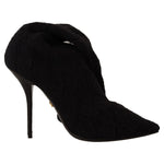 Dolce & Gabbana Elegant Black Stretch Socks Boots Dolce & Gabbana Black