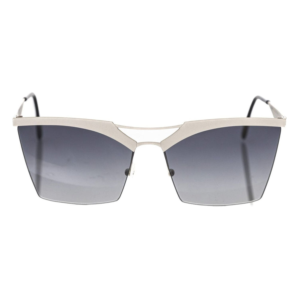 Frankie Morello Silver Metallic Women Sunglass Frankie Morello Light Slate Gray