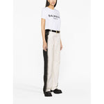 Balmain Logo Print Cotton T-shirt BF1EF005BB02GAB-P25