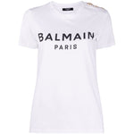 Balmain Logo Print Cotton T-shirt BF1EF005BB02GAB-P25