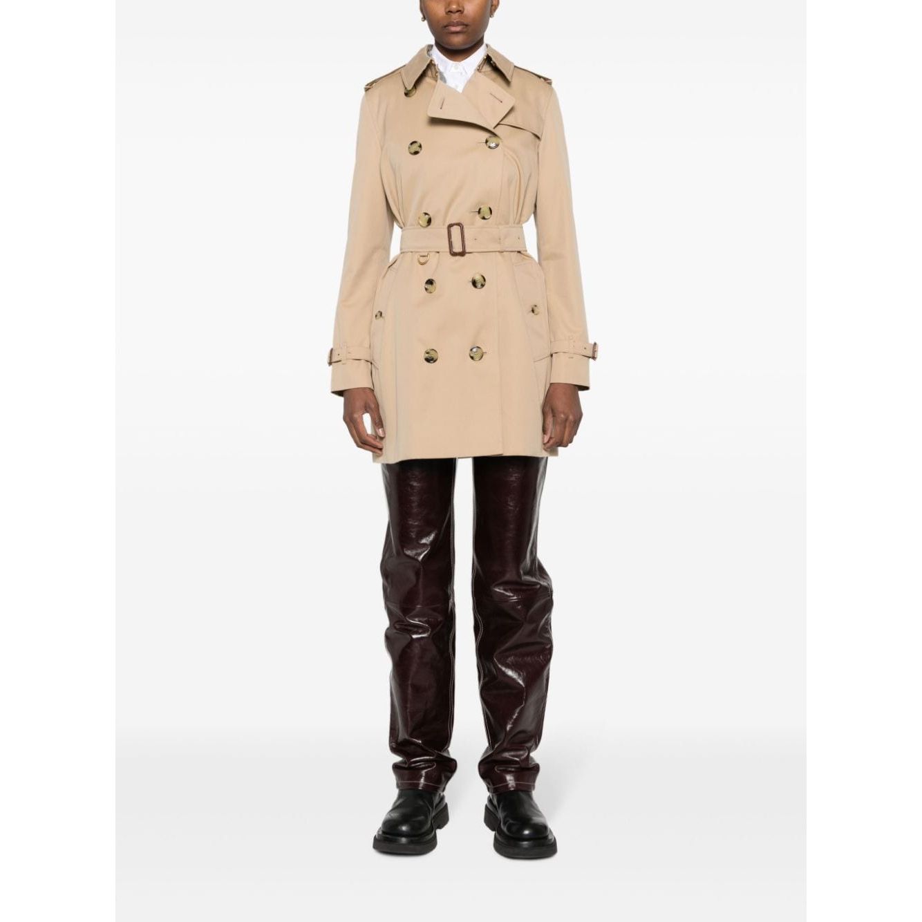 Burberry Short Kensington Heritage cotton trench coat