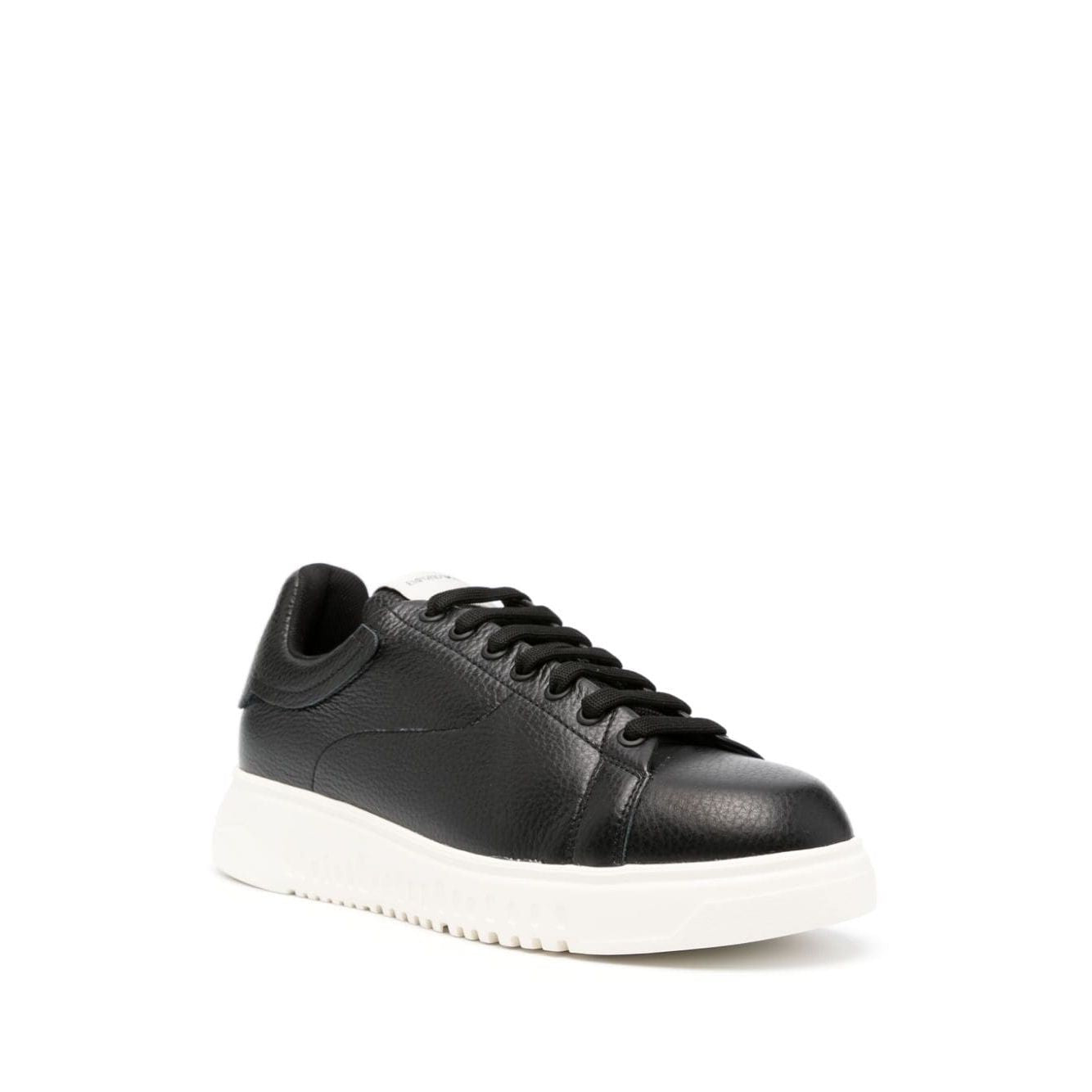 Emporio Armani tumbled leather sneakers Sneakers