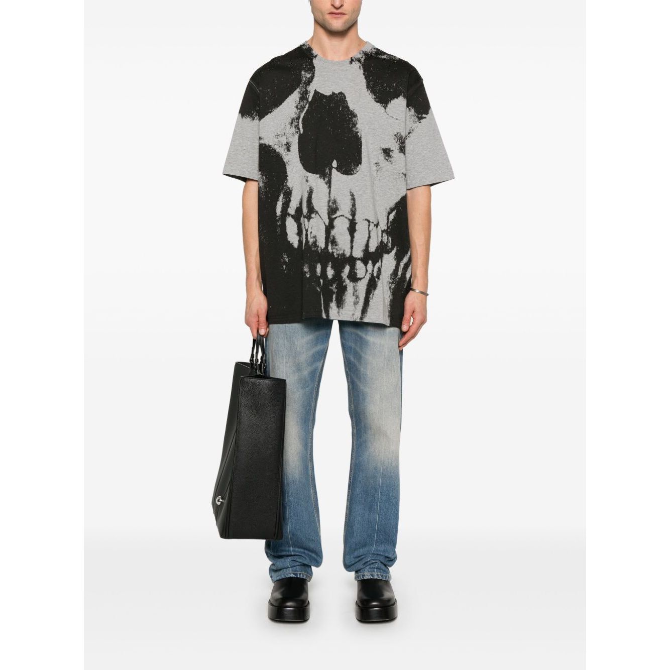 Alexander McQueen T-shirts and Polos Grey Topwear