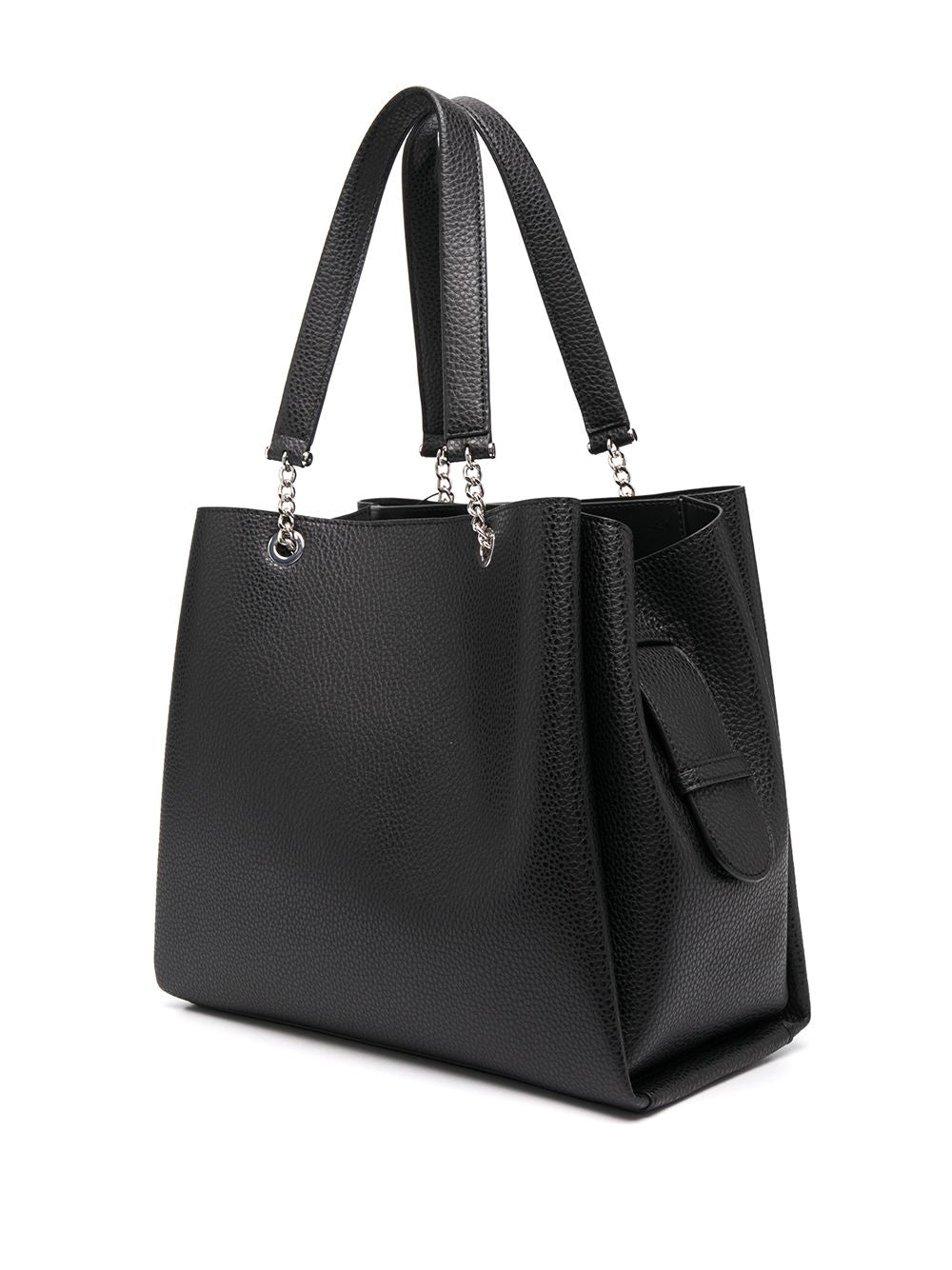 Emporio Armani pebbled-effect logo-plaque tote bag Shopper Emporio Armani Dark Slate Gray